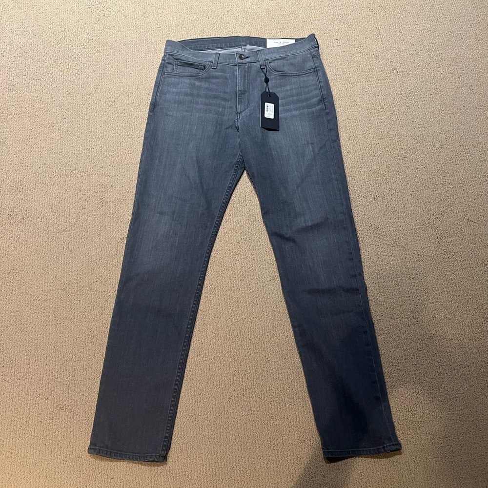 Men’s Rag & Bone Jeans Gray Fit 2 Slim Medium Wash W34 L32